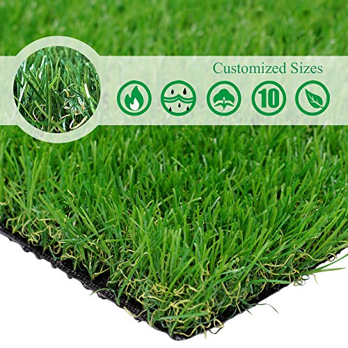 petgrow realistic artificial grass turf 5ftx10ft50 square ftindoor outdoor garden lawn landscape synthetic grass mat thick fake grass party wedding christmas rug 0