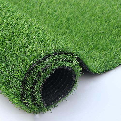 18mm green artificial grass fake faux grass turf mat 5x8ftindoor outdoor garden dogs pet synthetic grass carpet doormat party wedding christmas carpet rug rubber backed with drainage holes 0