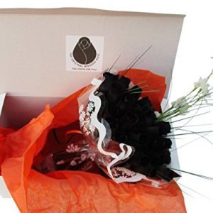 the original wooden rose all black gothic roses halloween floral flower bouquets in a gift box 3 dozen 0