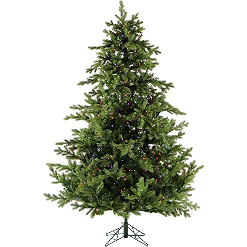Fraser Hill Farm Foxtail Pine Christmas Tree, 6.5 Feet Tall | Faux Tree Includes Remote Control Multi-Color Clear LED Lights with Easy to Connect Functions | FFFX065-6GR, Green Artificial Flower Arrangements