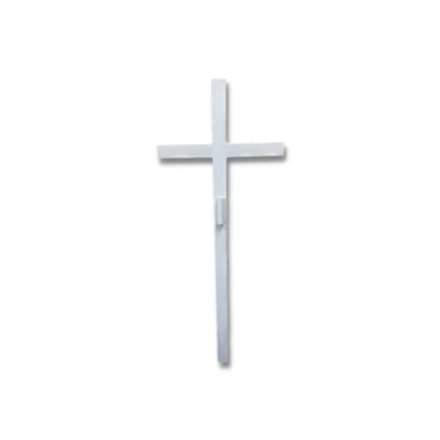 Product: Woodhaven Large Memorial Cross - Perfect For Outdoor And Memorial Sites - Steel Grave Marker White Powder Coat Finish - Headstone Replacement - Made In The USA
