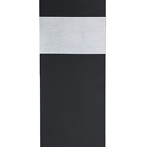Silky Flower Store Black Silver Accent Tall Rectangle Floor Vase, Green Floral Crafts, Decorative Modern Statement Vase 27-inch 2 2 Product: Green Floral Crafts Rectangle Tall Floor Vase 27-inch - Handcrafted for Home Decor, Dried Flower Branches. Artificial Floral Arrangements - Ideal for Living Room Decoration - Black with Silver Accent