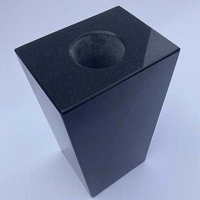 Product: Upstate Stone Works Granite Vase 5x4x9 Jet Black (All Polished)