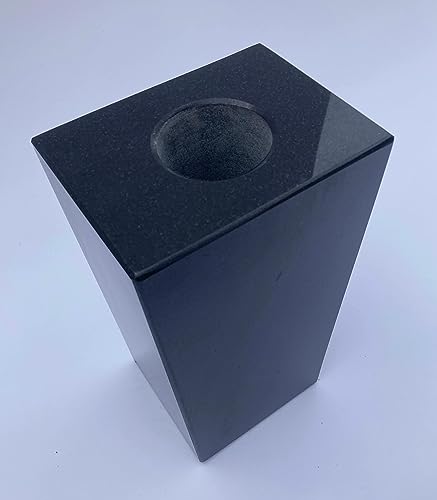 Product: Upstate Stone Works Granite Vase 5x4x9 Jet Black (All Polished)