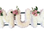 Product: shibaoli DIY Artificial Flower, Mum Artificial Flower Letter Tribute, Pink Spray Grave Flowers for Grave Outdoor Lawn Yard Funeral Decorations Table Setting