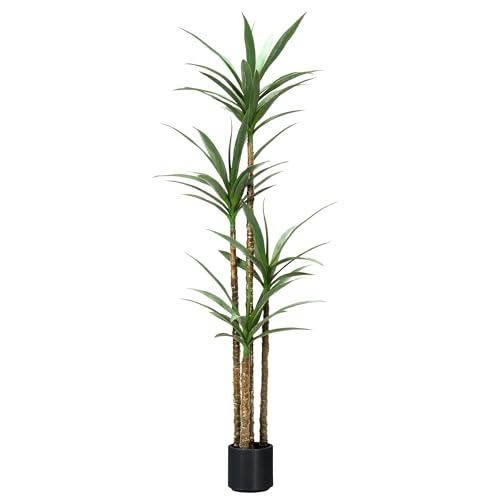 ProDeco Artificial 6Ft Agave Yucca Trees Large Tall Fake Plants with 4 Heads Floor Silk Faux Potted Plants for Home Living Room Bedroom Office Decor Indoor Outdoor… - Artificial Flower Arrangements Product: ProDeco Artificial 6Ft Agave Yucca Trees Large Tall Fake Plants with 4 Heads Floor Silk Faux Potted Plants for Home Living Room Bedroom Office Decor Indoor Outdoor…