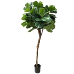 Product: 6' Real Touch Fiddle Leaf Fig Silk Tree w/Pot -105 Leaves -Green