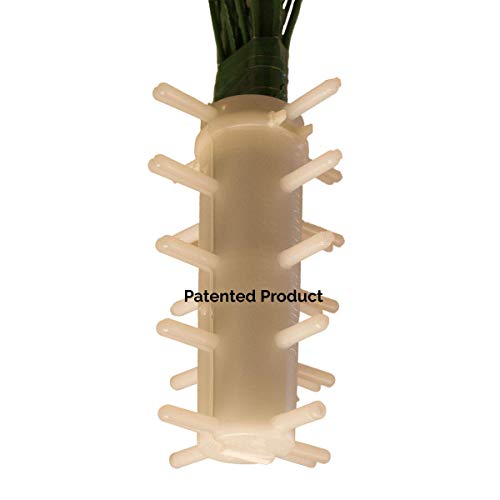 Product: Sympathy Silks Artificial Cemetery Flowers - Realistic - Outdoor Grave Decorations - White Christmas Poinsettias - 28" Tall