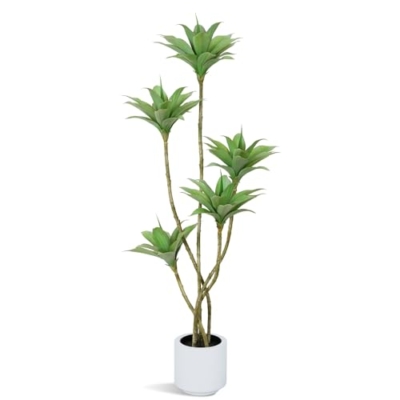 Product: Waoops Artificial Trees 5.1 Ft Water Lilies with 5 Heads Potted Faux Floor Plants for Living Room Decor Fake Silk Plants for Home Decor Indoor Office Garden Outdoor Tree