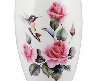 Product: Pink Rose - Humming Bird Adult Cremation Urns for Human Ashes - Decorative Urn,ERN for Human Ashes Female & Male,Urns for Ashes Men & Women,Funeral Urn (Pink Rose, Adult)