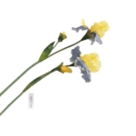 Product: GenSDH Simulated Flower Decorations, Single Branch Artificial Flowers, Wedding Decorations, Iris Flowers,Argento,80cm