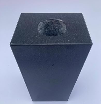 Product: Upstate Stone Works Granite Vase 5x4x9 Jet Black (All Polished)