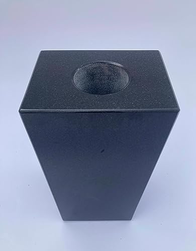 Product: Upstate Stone Works Granite Vase 5x4x9 Jet Black (All Polished)