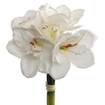 Product: Larksilk Exquisite Set of 12, 12" White Amaryllis Bundles - Elegant Artificial Flowers for Home Decor and Special Occasions