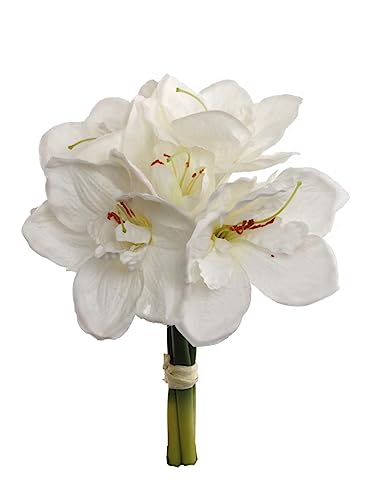 Larksilk Exquisite Set of 12, 12" White Amaryllis Bundles - Elegant Artificial Flowers for Home Decor and Special Occasions - Artificial Flower Arrangements Product: Larksilk Exquisite Set of 12, 12" White Amaryllis Bundles - Elegant Artificial Flowers for Home Decor and Special Occasions