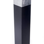 Product: Green Floral Crafts Rectangle Tall Floor Vase 27-inch - Handcrafted for Home Decor, Dried Flower Branches. Artificial Floral Arrangements - Ideal for Living Room Decoration - Black with Silver Accent