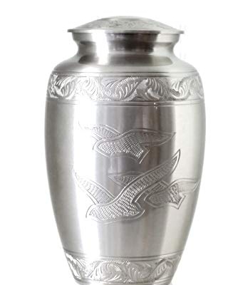 Product: Peaceful Freedom Elegant Cremation Urn Handcrafted Brass Funeral Tribute
