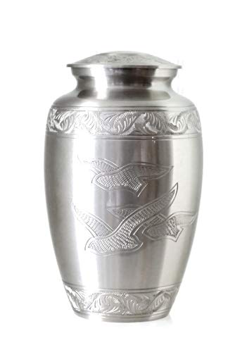 Product: Peaceful Freedom Elegant Cremation Urn Handcrafted Brass Funeral Tribute