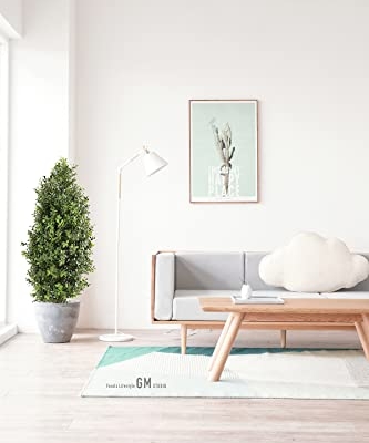Silky Flower Store 30 Inch Artificial Boxwood Topiary, Outdoor Ready Faux Potted Shrubs, 2 Piece Set, 30in 15 15 Product: 30" Tall Artificial Boxwood Topiary, 2 Pcs Outdoor Ready Artificial Boxwood Topiaries Trees, Natural Looking Fake Potted Shrubs