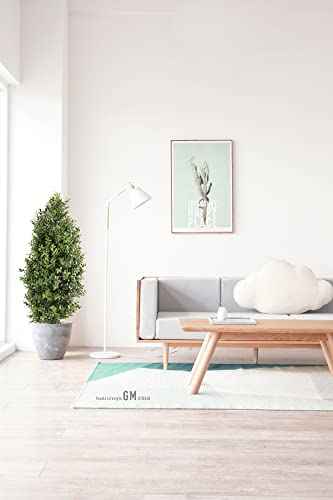 Silky Flower Store 30 Inch Artificial Boxwood Topiary, Outdoor Ready Faux Potted Shrubs, 2 Piece Set, 30in 7 7 Product: 30" Tall Artificial Boxwood Topiary, 2 Pcs Outdoor Ready Artificial Boxwood Topiaries Trees, Natural Looking Fake Potted Shrubs