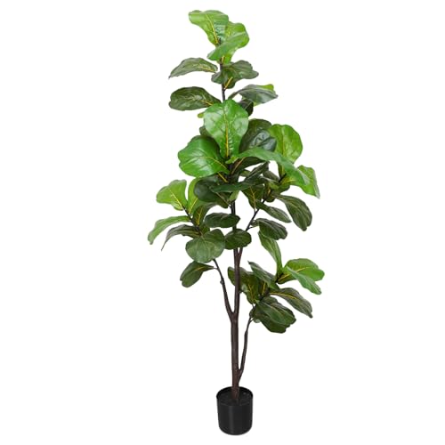 Artificial Fiddle Leaf Fig Tree 6ft, Large Faux Plant Fake Ficus lyrata Silk Trees with Pot for Indoor Outdoor House Living Room Office Home Decor - Artificial Flower Arrangements Product: Artificial Fiddle Leaf Fig Tree 6ft, Large Faux Plant Fake Ficus lyrata Silk Trees with Pot for Indoor Outdoor House Living Room Office Home Decor