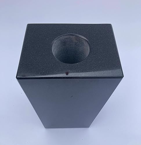 Product: Upstate Stone Works Granite Vase 5x4x9 Jet Black (All Polished)
