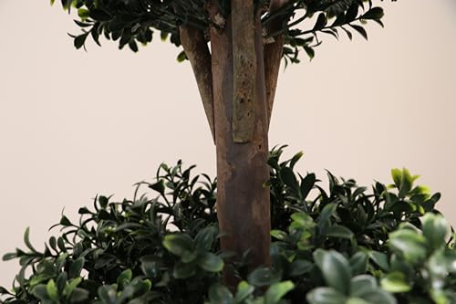 Product: BLONYUVC 3Ft-35'' Artificial Boxwood Double Ball Topiary Trees,2PACK Faux Topiaries Tree Store Garden Indoor&Outdoor for Porch Home Decor