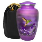 Product: Trupoint Memorials Urns for Human Ashes Adult Female and Male, Decorative Burial Urn, Funeral Cremation Urns for Women and Men - Large Hummingbird