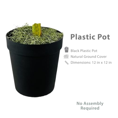 Silky Flower Store Artificial Palm Tree, Faux Tropical Decor, Black Plastic Pot, LCG Florals, 40 inch 6 6 Product: LCG Florals- 40 inch Palm Tree in Black Plastic Pot – Natural, Lifelike Foliage & Stems – Faux Indoor Tree - Fake House Plant for Indoors and Outdoors