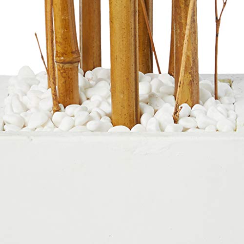 Product: Nearly Natural 5812 5’ Bamboo Artificial Tree in White Tower Planter, Green