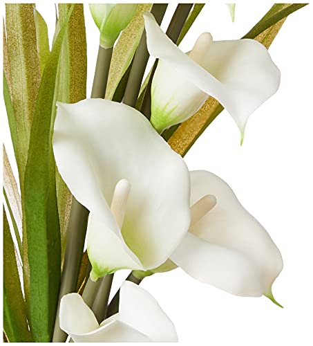Product: Nearly Natural 15.5in. Calla Lily and Grass Artificial Arrangement in Vase, Cream