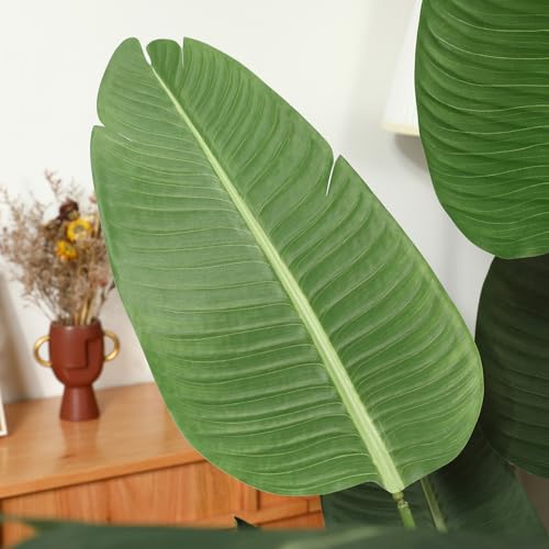 Product: Ferrgoal Artificial Bird of Paradise Plants 5Ft Fake Tropical Palm Tree with 10 Trunks in Pot and Woven Seagrass Belly Basket Perfect Faux Plant for Home Indoor Outdoor Office Modern Decor Green