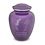 Product: Geturns Embrace Adult Personalized Humming Bird Cremation Urns for Human Ashes I Large Purple Funeral Urn for Men and Women I 200 lbs