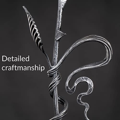 Silky Flower Store Hand Forged Metal Rose Iron Anniversary Flower, Decorative Stand, Wedding Gift for Her, 29cm 11 11 Product: Hand Forged Metal Rose - Iron Anniversary Flower with Decorative Stand - 6th/11th Year Wedding Gift for Her