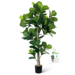 Product: Aveyas 6ft Artificial Fiddle Leaf Fig Tree for Home Decor, 6 Feet Large Faux Plant Fake Ficus lyrata Silk Trees with Pot for Indoor Outdoor House Living Room Office (6 ft Tall)