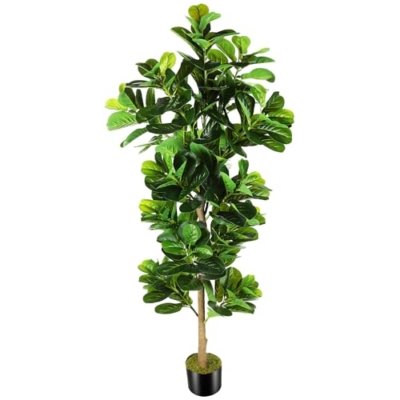 Product: OXLLXO 7.3ft Artificial Fiddle Leaf Fig Tree (87in) with Plastic Nursery Pot Faux Tree, Ficus Lyrata Fake Plant for Office House Farmhouse Living Room Home Decor (Indoor/Outdoor)