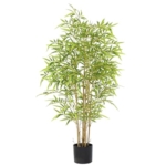 Product: 4 FT Fake Bamboo Tree, Artificial Bamboo Plants with Silk Leaves and Real Trunks, Faux Bamboo Trees for Your Home Decor
