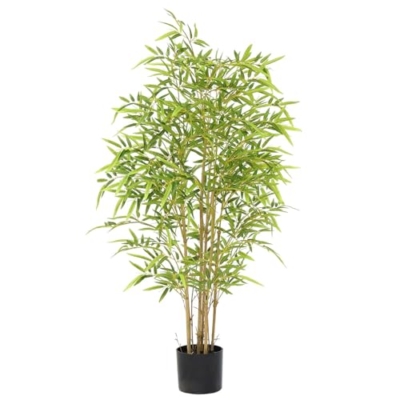 Product: Bamboo Tree Artificial 4FT, Artificial Bamboo Tree with Real Trunk and Lifelike Leaves, Faux Bamboo Plants for Home Decor Indoor, 1 Pack
