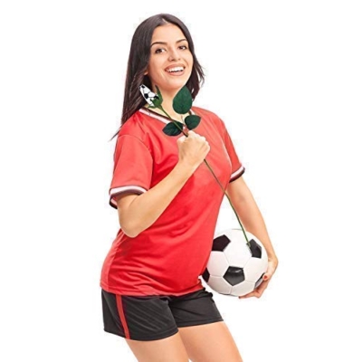 Product: Soccer Rose (Pack of 6) - Handmade, Original Design by Sports Roses