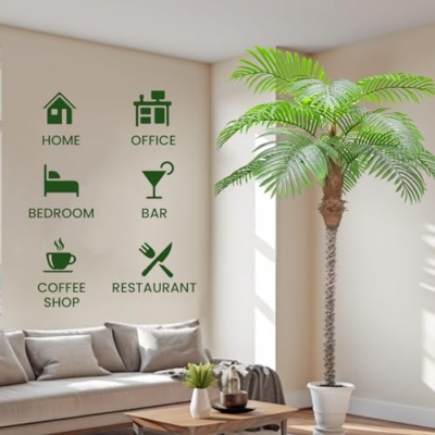 Product: AnTing Artificial Palm Trees 6.5ft Tall Fake Tree for Outside, 78in 15Leaves Large Palm Trees for Patio Pool Home Office Decor【Increased UV Protection】（2 Pack）