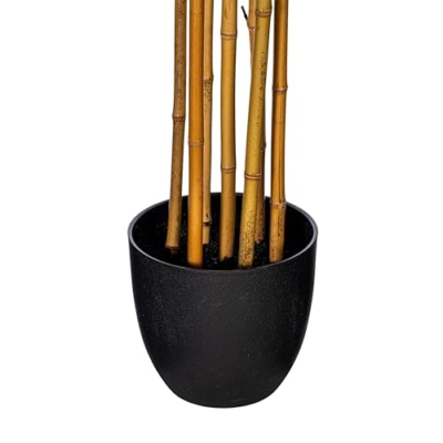 Product: Vickerman 6' Tall Artificial Potted Green Bamboo Tree - Lifelike Home Decor