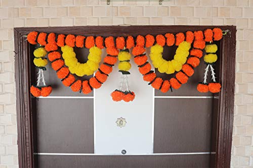 Product: Vibrant S2S® Reusable Red Marigold Flowers Door Toran - Perfect for Festive Decor