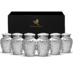 Product: Small Urns for Human Ashes Keepsake - Mini Cremation Urns Set - Honor Your Loved One with Keepsake Urn for Ashes for Women & Men - Decorative Urn for Adult Female & Male (White, Set of 6)