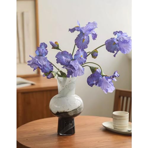 Silky Flower Store Artificial Iris Flowers, Real Touch Silk Faux Florals, Long Stem Decorative Bouquet, 77cm 3 3 Product: KFIMSDHJ Flores 3pcs Artificial Iris Flowers Real Touch Long Stems Iris Flower Fake Silk Artificial German Iris Faux Flower for Living Room Dining Table Porch Decoration Office Restaurant
