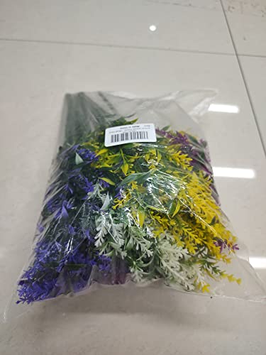 Silky Flower Store Artificial Lavender Flowers, UV Resistant Outdoor Faux Shrubs, 12 Bundles, Mixed Color, 35cm 11 11 Product: Homcomodar Artificial Lavender Flowers 12 Bundles UV Resistant Outdoor Flower Fake Plastic Outdoor Plants Bush Faux Shrubs Outdoor Garden Yard Hanging Decoration(Mixed Color)