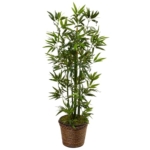 Product: Nearly Natural 4ft. Bamboo Artificial Tree in Coiled Rope Planter