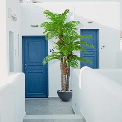 Product: AnTing 8.5ft Artificial Palm Tree 102in Triple Tropical Palm Fake Plant Tree Outdoor Indoor in Pot Large Palm Plants for Living Room Front Porch Patio Pool Garden Home Office Decor Green
