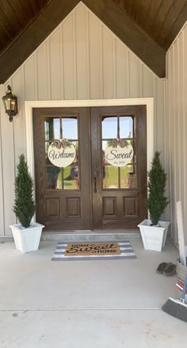 Product: COMUSTER 4FT Artificial Cedar Topiary Trees for Outdoors Potted Fake Cypress Trees Faux Evergreen Plants for Home Porch Decor Set of 2