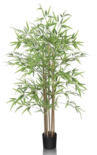 Silky Flower Store Artificial Bamboo Tree Faux Silk Plant, Lifelike Home Office Decor, 5FT 1 1 Product: YOLEO 5FT Artificial Bamboo Tree - Lifelike Faux Silk Plant for Home & Office Decor