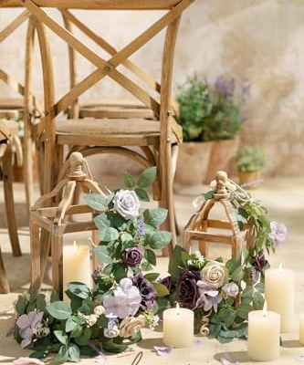 Silky Flower Store Lavender Purple Artificial Flower Garland, 6 Pack 2ft Faux Lilac Wedding Aisle Decor, 12ft 183cm 8 8 Product: Ling's Moment 6Pack 2ft Artificial Flowers Garland Lavender Purple Lantern Flower Centerpieces Lilac Wedding Aisle Decor Chair Flowers Arch Floral for Signs DIY Table Wall Window Cake Decoration